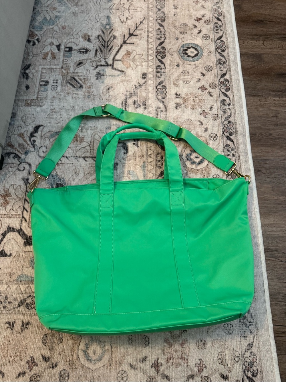 Stoney Clover Lane Bright Green Travel Tote with Detachable Strap